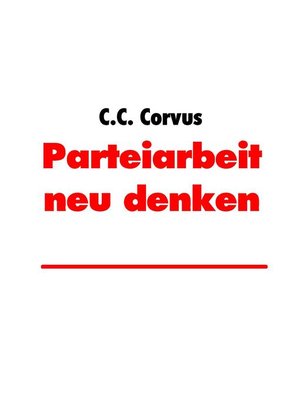 cover image of Parteiarbeit neu denken